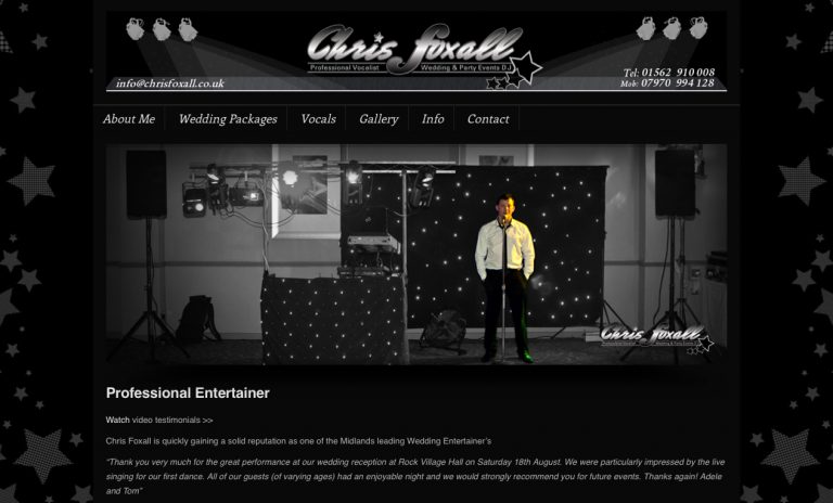 Chris foxall website concept